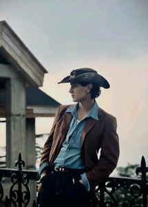 Brown Western-Style Blazer