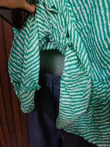 Stylish Teal &amp; White Kurta Set with pant