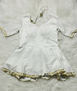 White & Gold Blouse