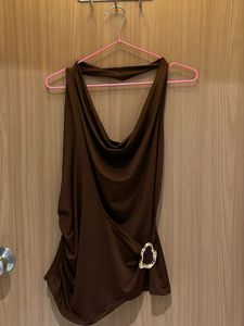 Savana - Brown Halter Neck Top