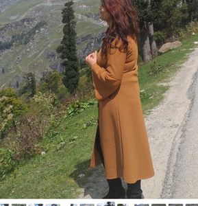 Elegant Brown semiwinter kurta dress