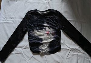 Funny Cat Face Long Sleeve Top