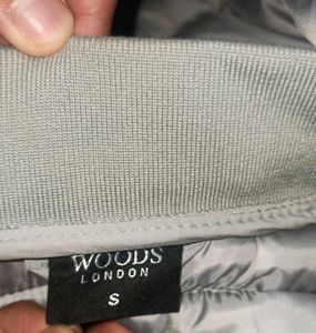 Lightweight Padded Grey Jacket with Hood