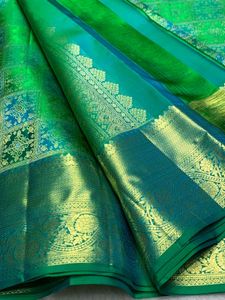 Stunning Green Silk Saree