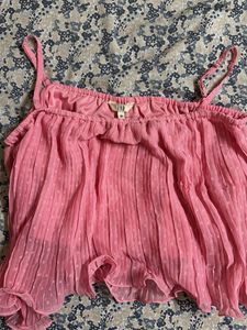 Pink Pleated Cami Top