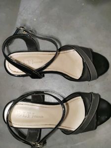 Black Mesh Heels