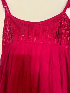 Vibrant Red Spaghetti Strap Mini Dress