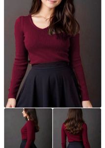 Ribbed Long Sleeve Tops (2 Pack)