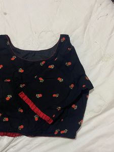 Rose Printed Blouse Bust Upto 36