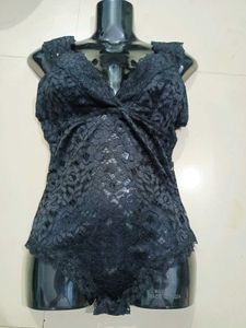 Elegant Lace Bodysuit Size L