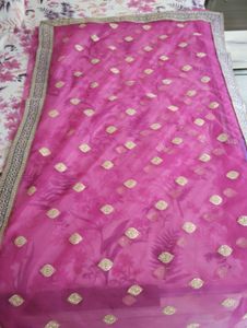 Beautiful Pink Embroidered Dupatta