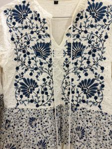 Bohemian Embroidered Tiered Dress
