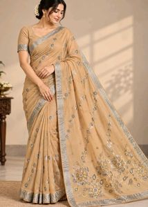 Chatpata 90's Embroidered Georgette Saree