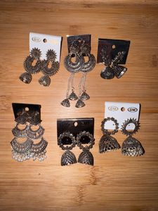 Boho Ethnic Jhumka Earrings Set