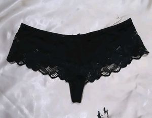 Black Lace Thong Panty