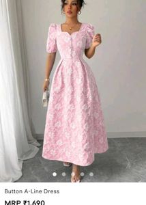 brand new ( savana)Pink Floral Button A-Line Dress