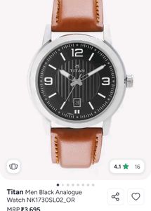 Titan Men's Black Analogue Watch