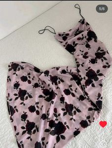 Elegant Pink Floral Slip Dress