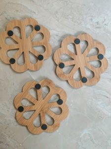 Large wooden Coasters (3 Pcs)