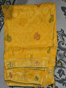 Beautiful Yellow Silk Saree