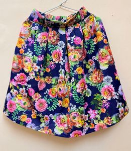 Vibrant Floral A-Line Skirt