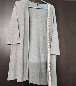 Plain Grey Open Front Shrug