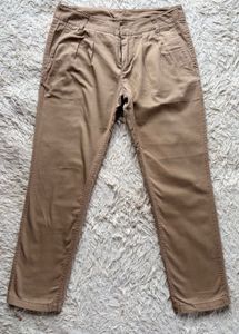 Brown Pleated Trousers
