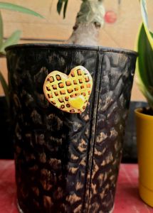 Handmade Heart Waffle fridge magnet