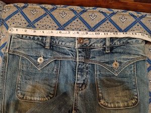 Women's Blue Vintage Denim Flare Jeans