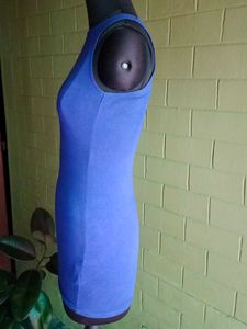 H&amp;M Blue Fitted Tank Dress/Camisoles