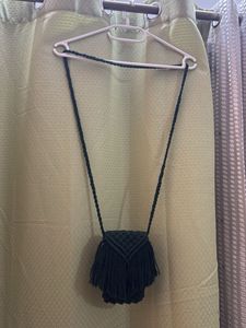 Handmade Macrame Fringe Crossbody Phone Bag