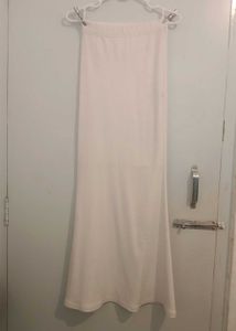 Solid White Ethnic Skirt/Petticoat