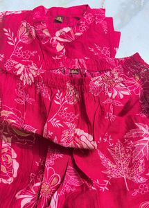 Kurta Palazzo Set-Rose