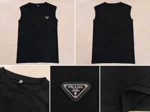 🖤 PRADA Style Black Sleeveless T-Shirt 🖤