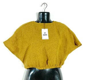 Dark Olive Green Crop Top For Women's