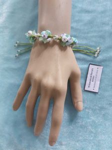 Floral Rose Bead Cord Bracelet