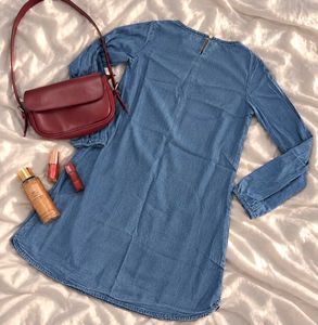 Denim Floral Dress