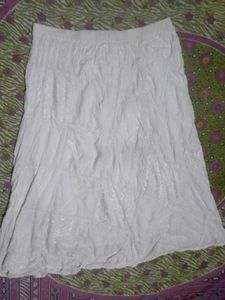 White Embroidered Tiered Maxi Skirt
