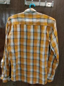 Yellow Checked Casual Shirt