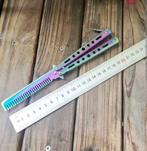 Butterfly Knife Comb - Rainbow