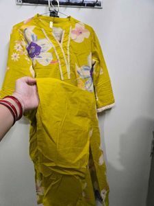 Avyco Kurta - Yellow Floral Print