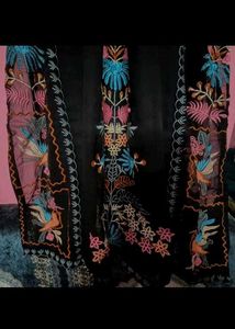Black Embroidered Kurta Set