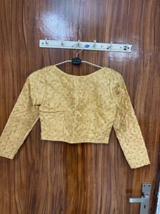 Elegant Gold Embroidered Blouse