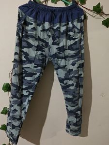Women Night Payjama Stretchable Blue Shade