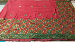 beautiful wedding wear sari with blouse