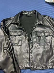 CIDER Black Faux Leather Jacket