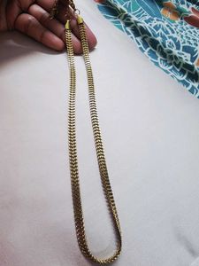 Stainless steel gold Necklace 3+1