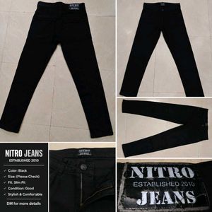 🖤 NITRO JEANS – Black Slim Fit 🖤✨