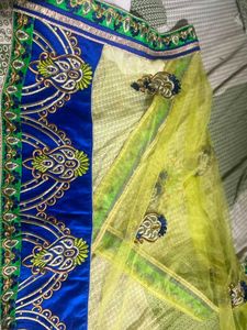 Embroidered Lehenga style saree (ready to wear)