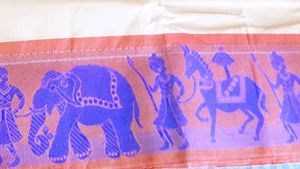80's Sungudi plain cotton saree